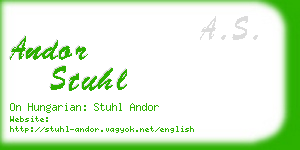 andor stuhl business card